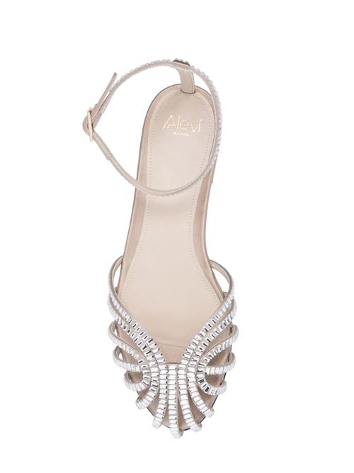 Rebecca crystal-embellished caged sandals Aleví Milano | L20S500350222X01SATIN SKIN